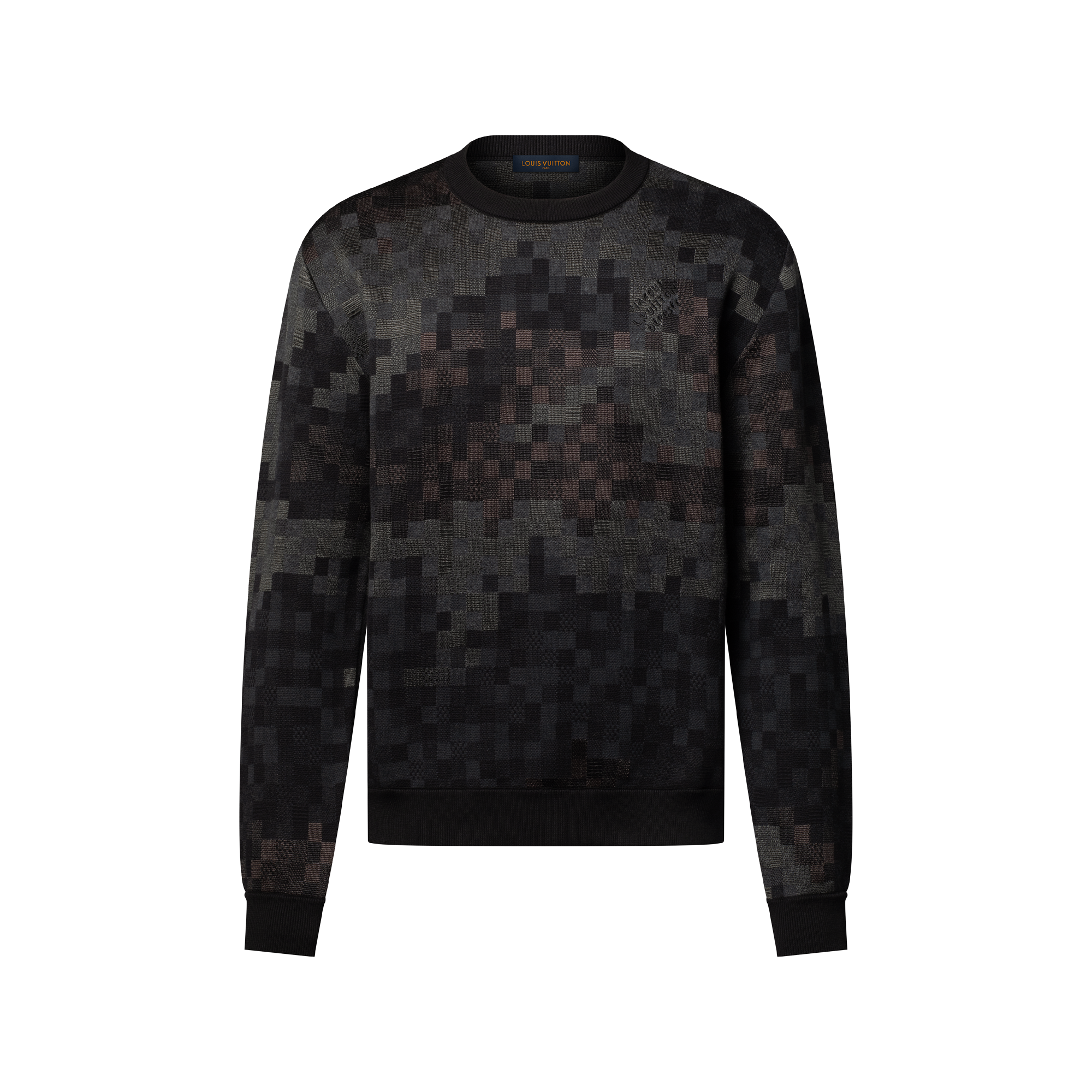 Embellished Signature Patch Sweatshirt - Luxury Black | LOUIS VUITTON